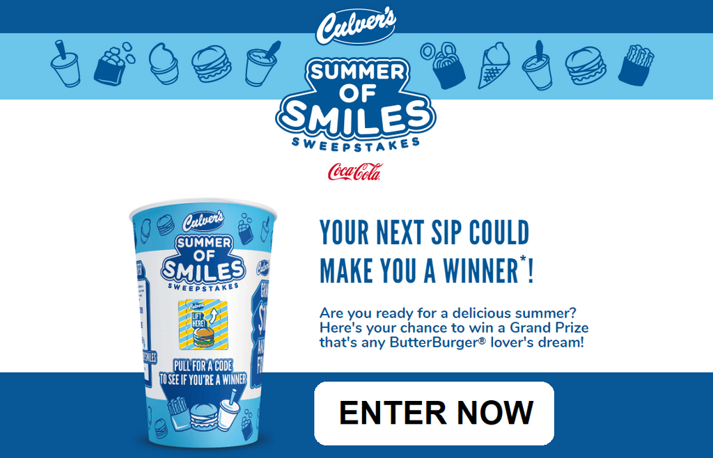Enter Culver's Summer Of Smiles Sweep