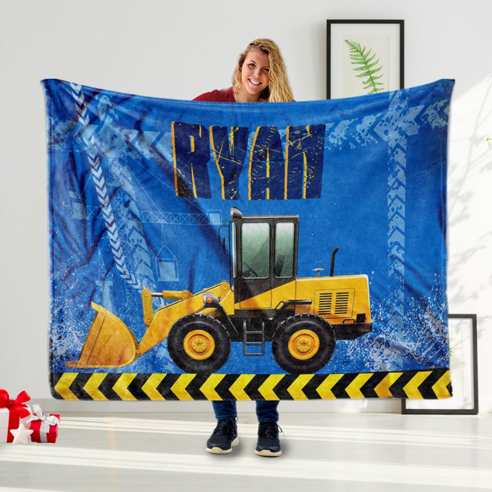 Custom Truck Fleece Blanket For Kids