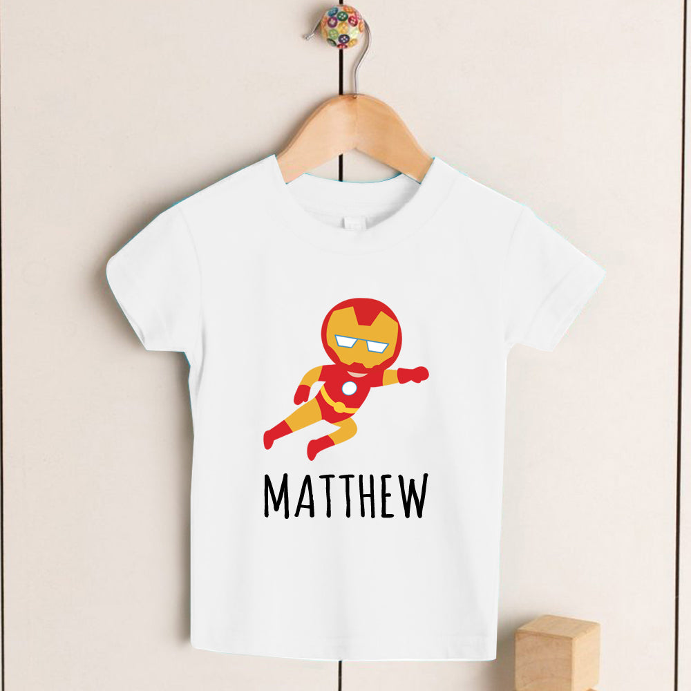 Personalised Name Hero Kids T-Shirt  - Made in USA