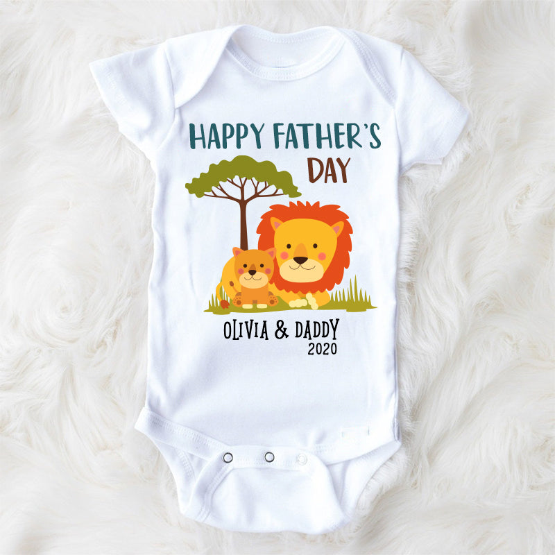 Personalized Father's Day Baby Onesies