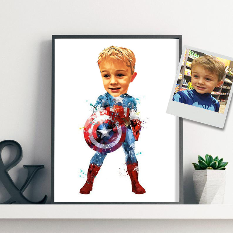 CUSTOM HERO PORTRAIT CANVAS PRINT III-BUY 2 SAVE 10%