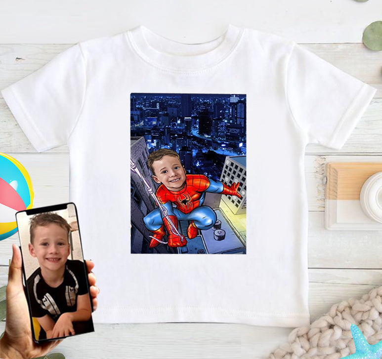 Personalized Hand-Drawing Kid's Portrait T-shirt-BUY 2 SAVE 10%