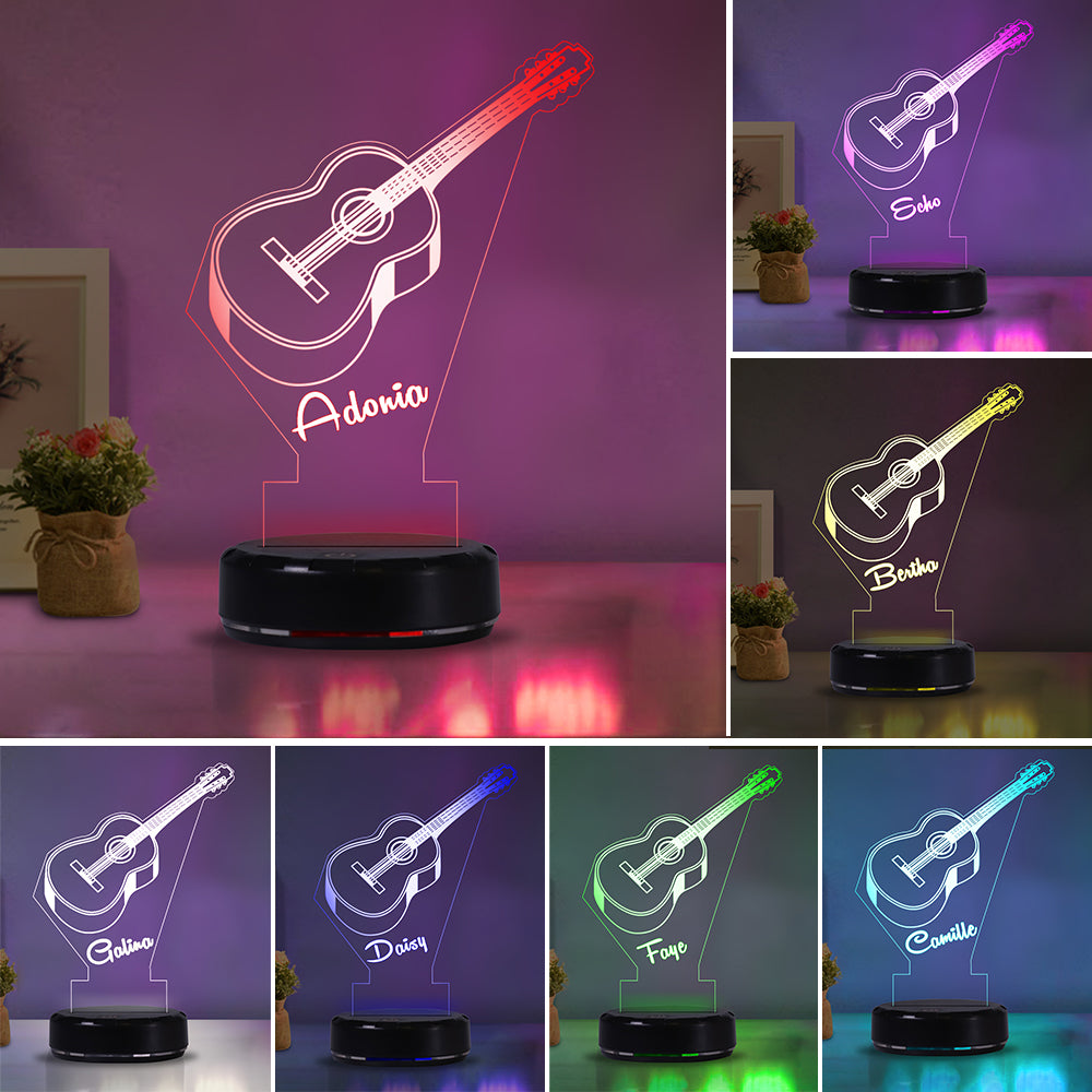 Custom Name Guitar Acrylic Night Lights