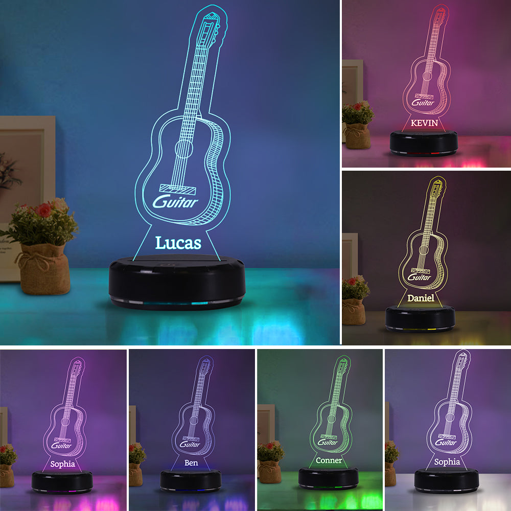 Custom Name Guitar Acrylic Night Lights II