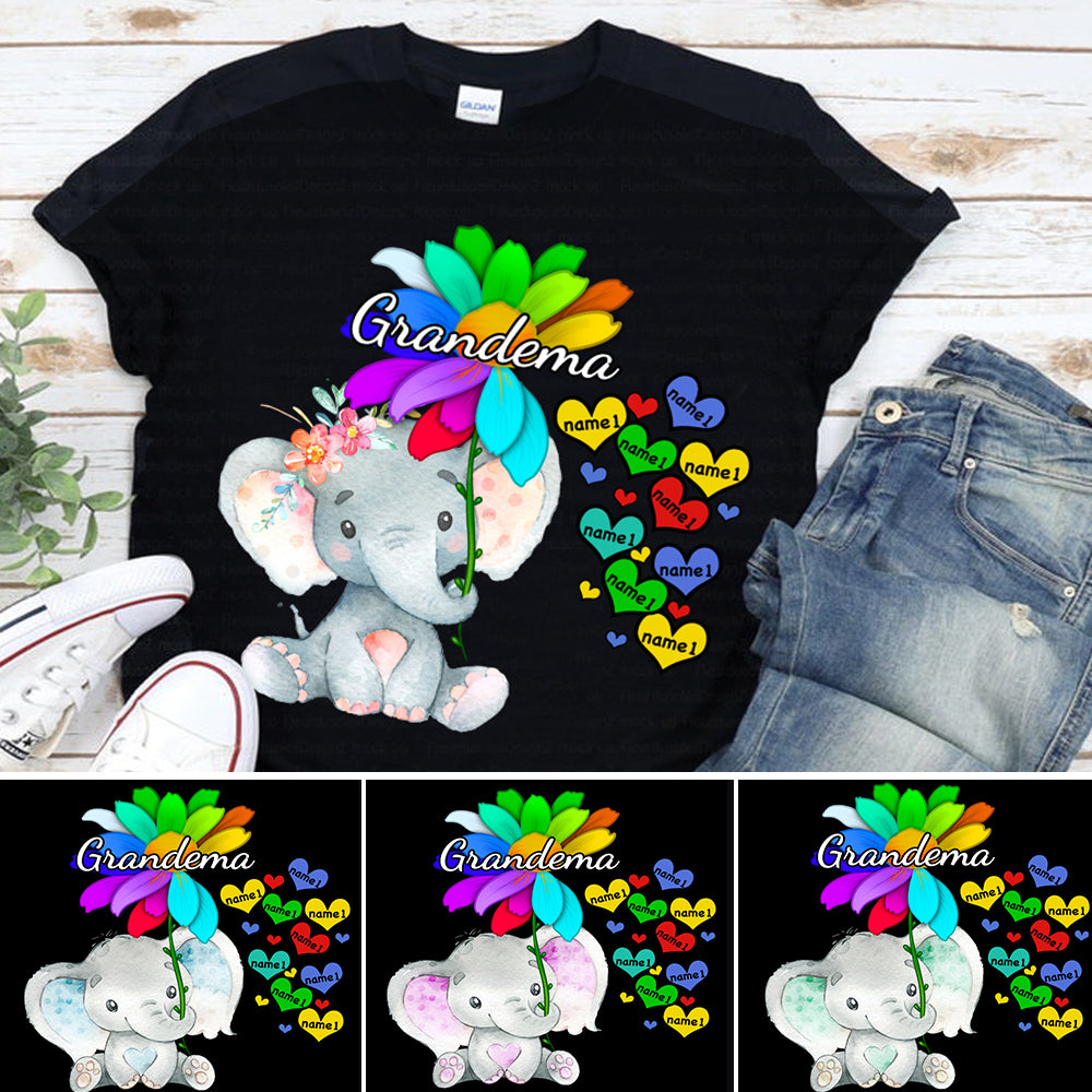 Custom Name Elephant Unisex Heavy Cotton Tee