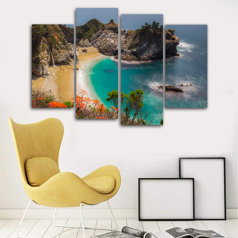 McWay Falls 4 Panel Canvas Art Painting Modern Home Decor