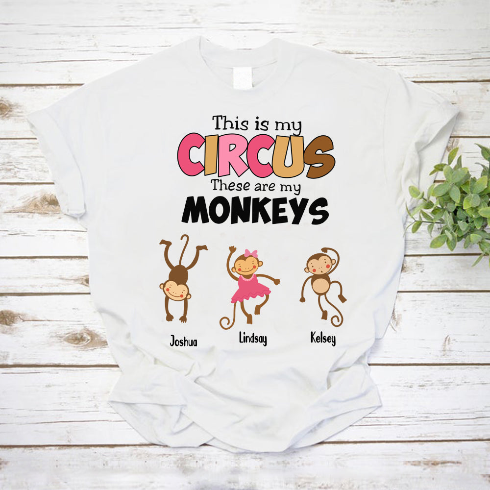 Custom 3 Names MOTHER'S DAY Unisex Heavy Cotton Tee