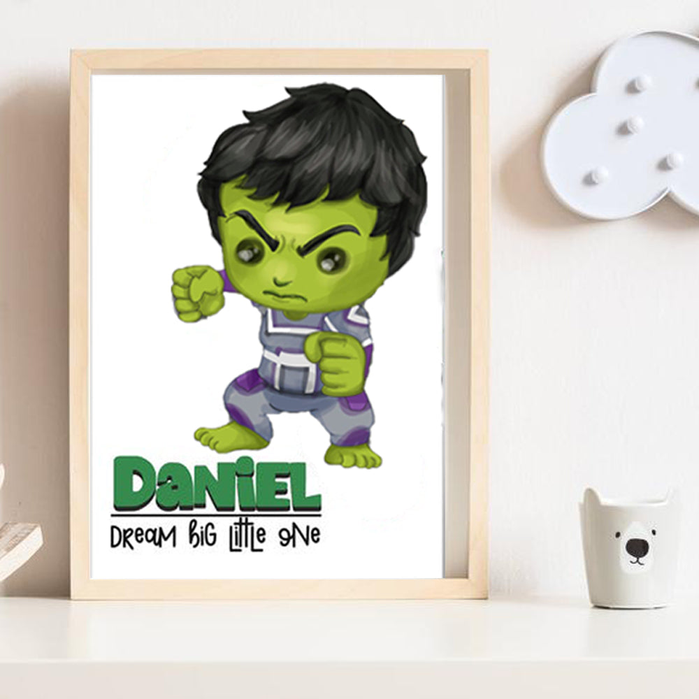 Dream Big Little One Personalized Hero Canvas Wall Decor With Name-BUY 2 SAVE 10%