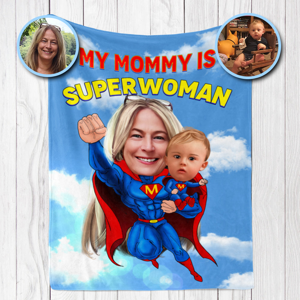 Custom Superhero Portrait Blanket