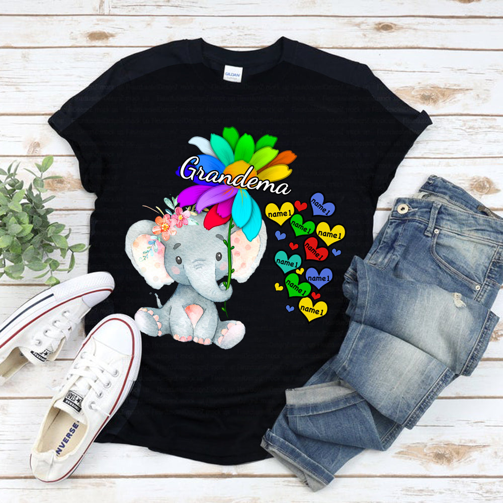 Custom Name Elephant Unisex Heavy Cotton Tee