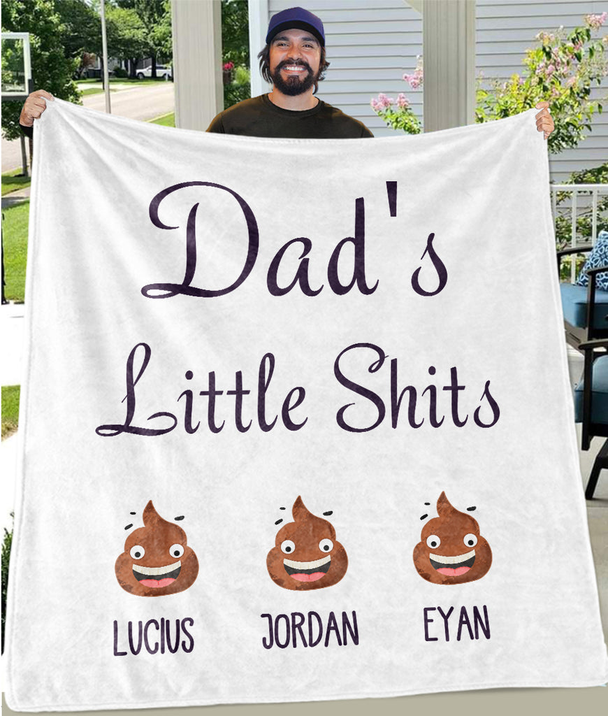 Personalized Father's Day Little Shit Blanket