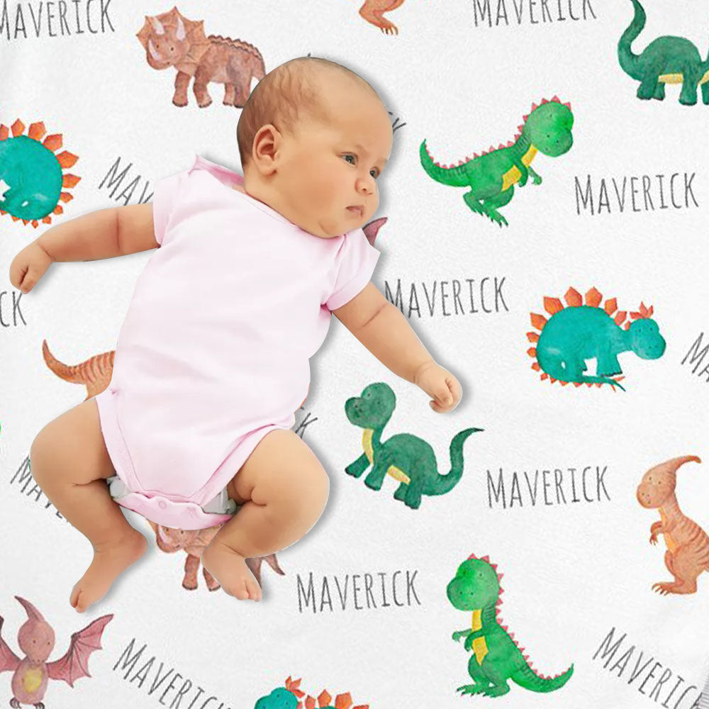 Custom Dinosaur Name Blanket-BUY 2 SAVE 10%