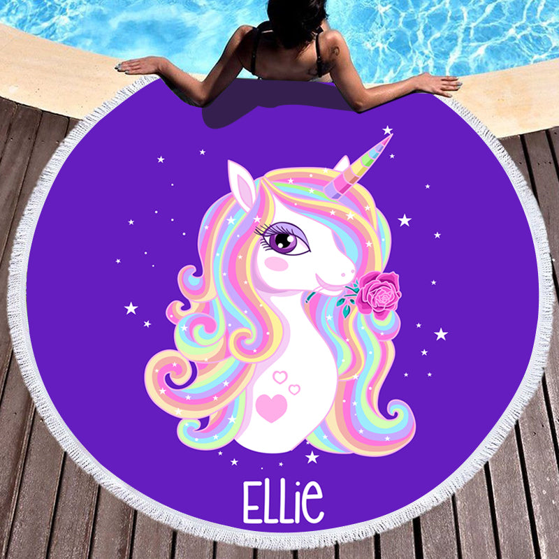 Custom Round Beach Towels