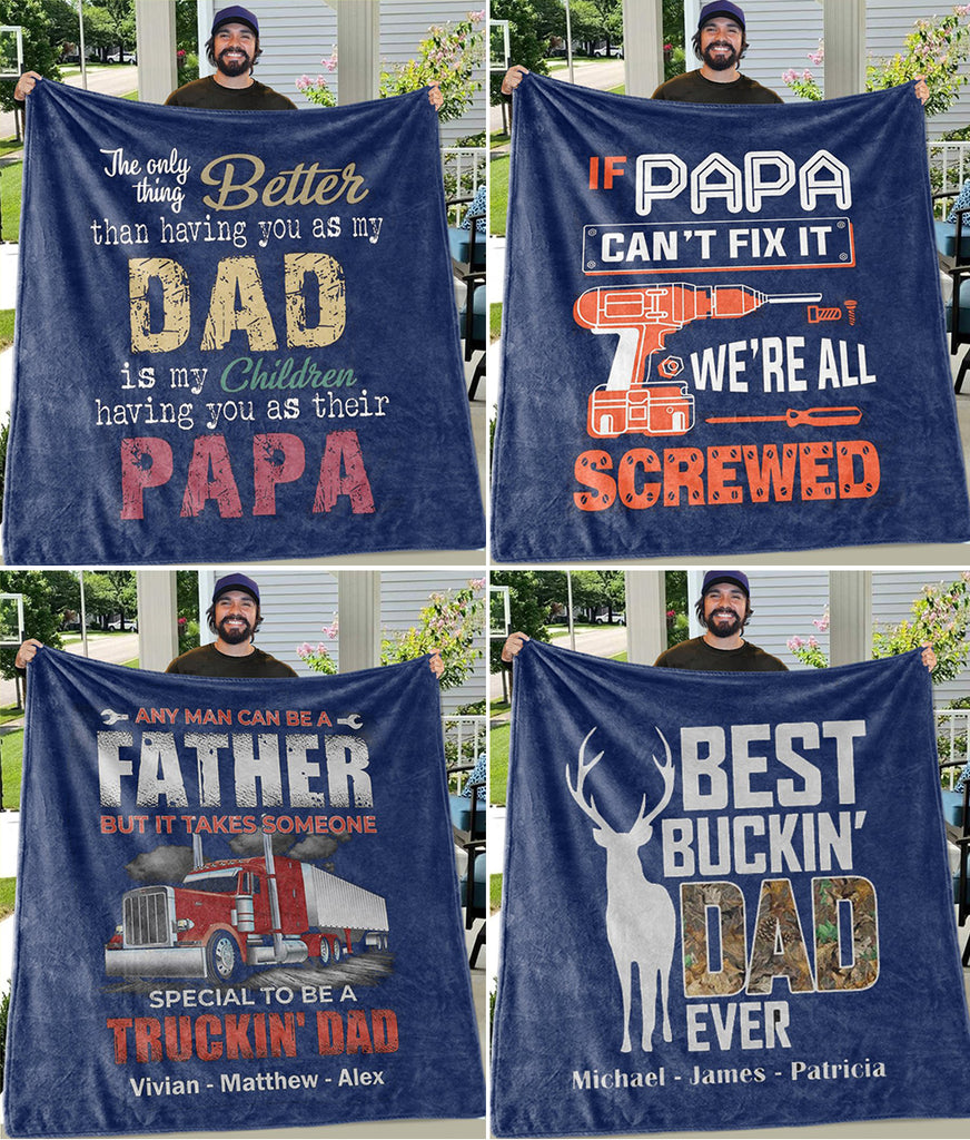 Personalized Dad Blankets