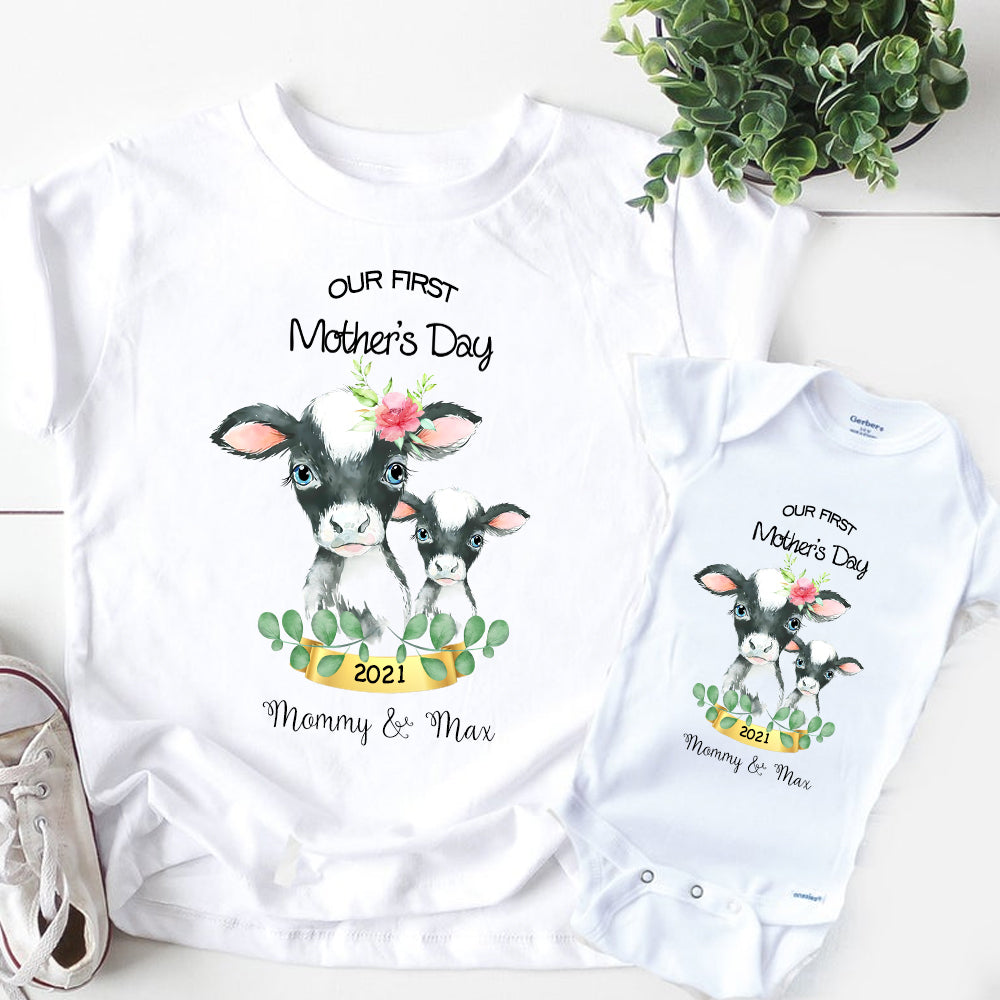Custom First Mother's Day Infant Fine Jersey Bodysuit