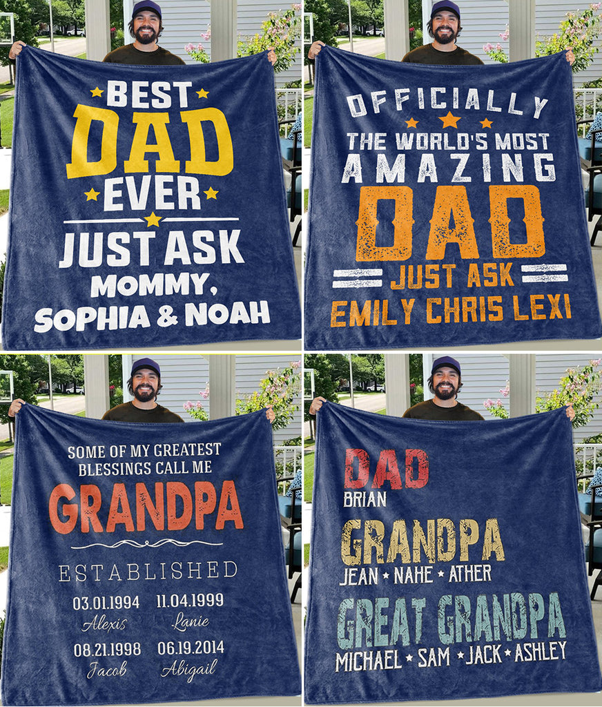 Customized Dad Blankets 2020