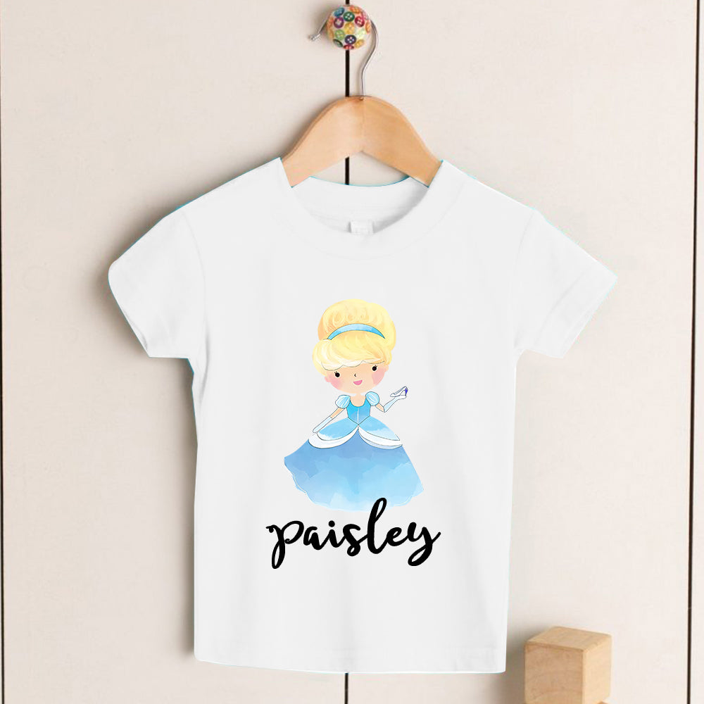 Personalised Name Princess Kids T-Shirt - Made in USA