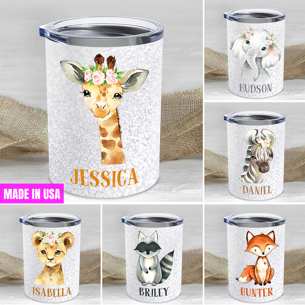Custom Name Animal Tumblers - Made in USA, Ships in 3 Days