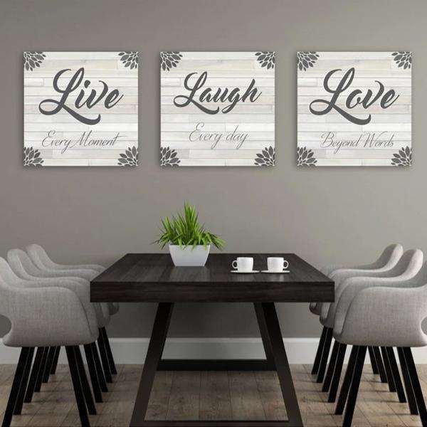 Live Laugh Love Canvas Art Set 01