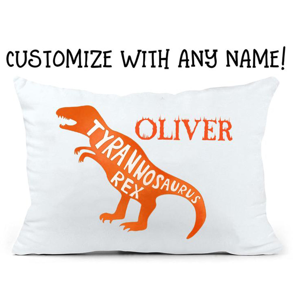 Custom Name Dinosaur Pillowcase