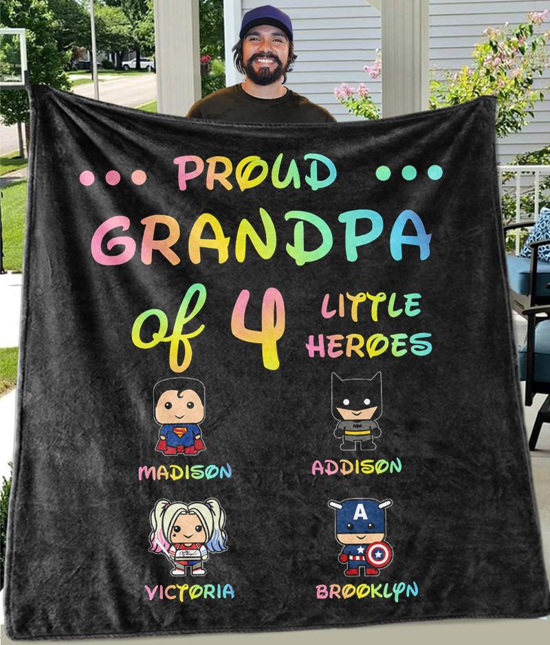 Custom CHRISTMAS BLANKET with Nickname & Kids Names