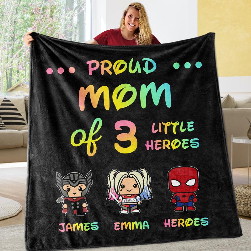 Custom CHRISTMAS BLANKET with Nickname & Kids Names