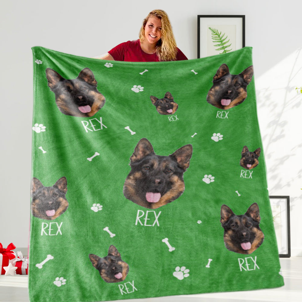 Custom Pet Name&Photo Blanket, New Christmas Gift!