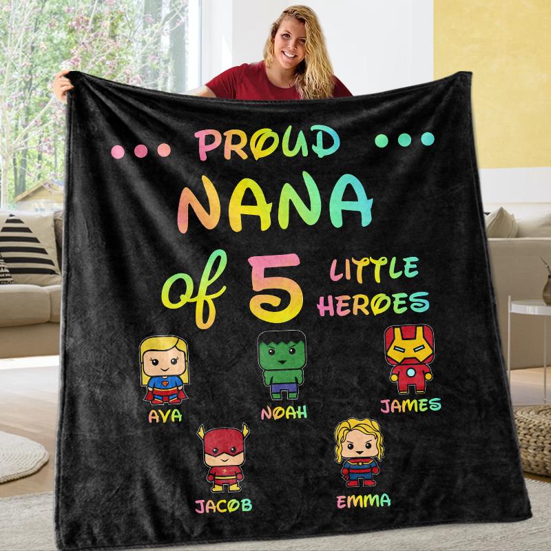 Custom CHRISTMAS BLANKET with Nickname & Kids Names