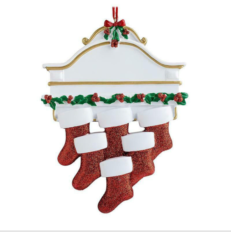 Custom Christmas Red Socks Ornament Decoration