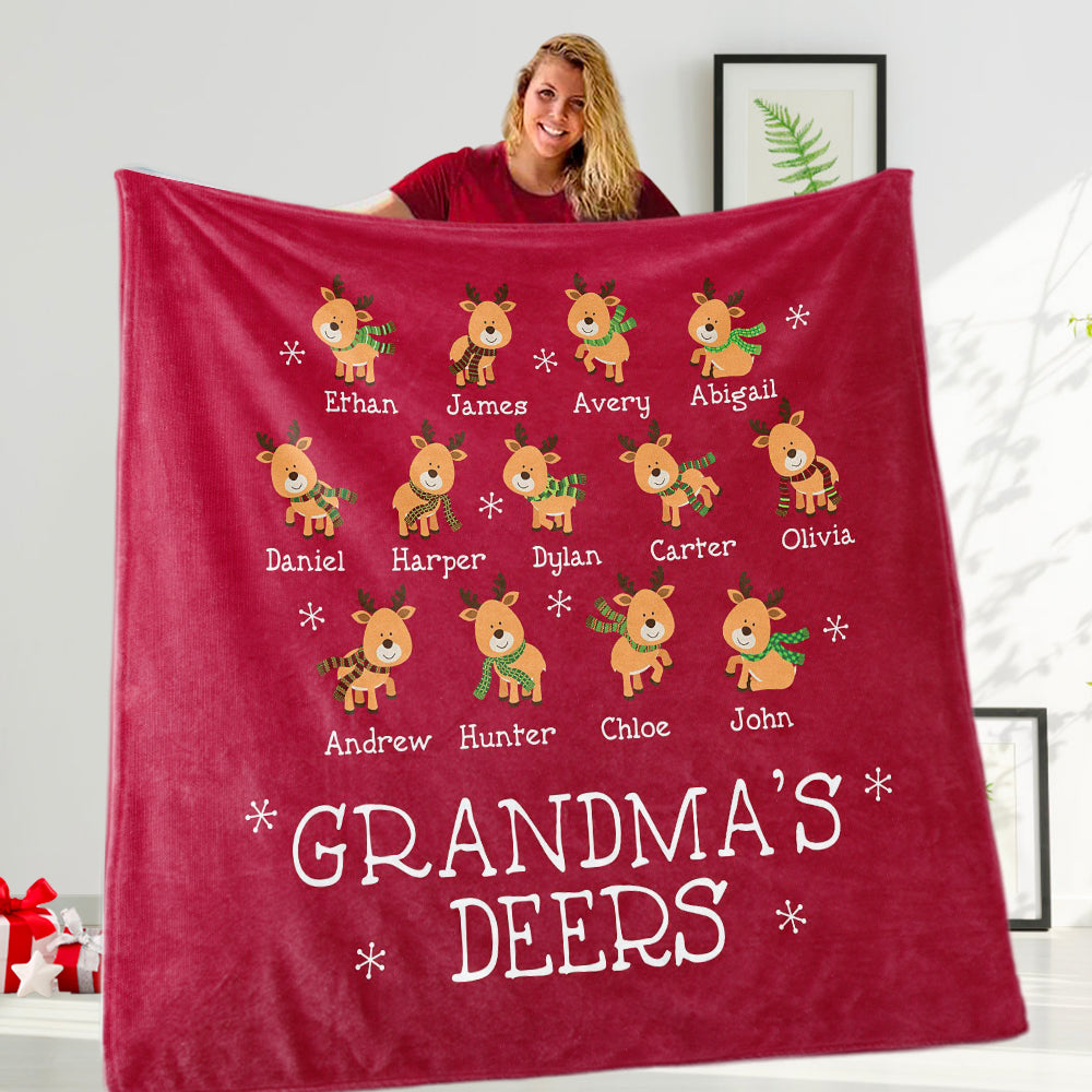 New Custom Little Deers Blanket, Merry Christmas!