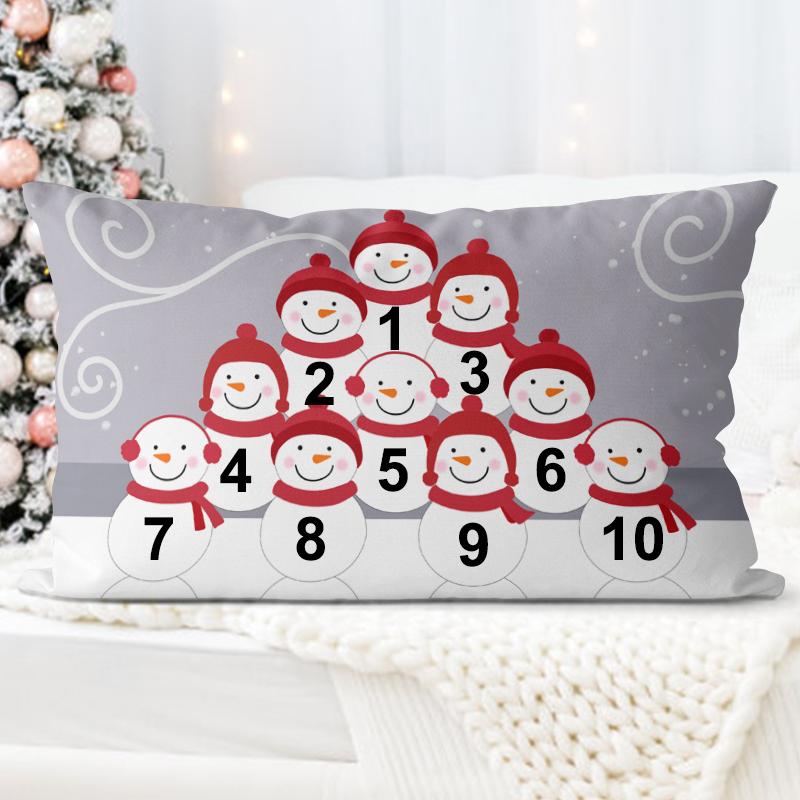 Personalized Snowman Family Pillowcase With Name