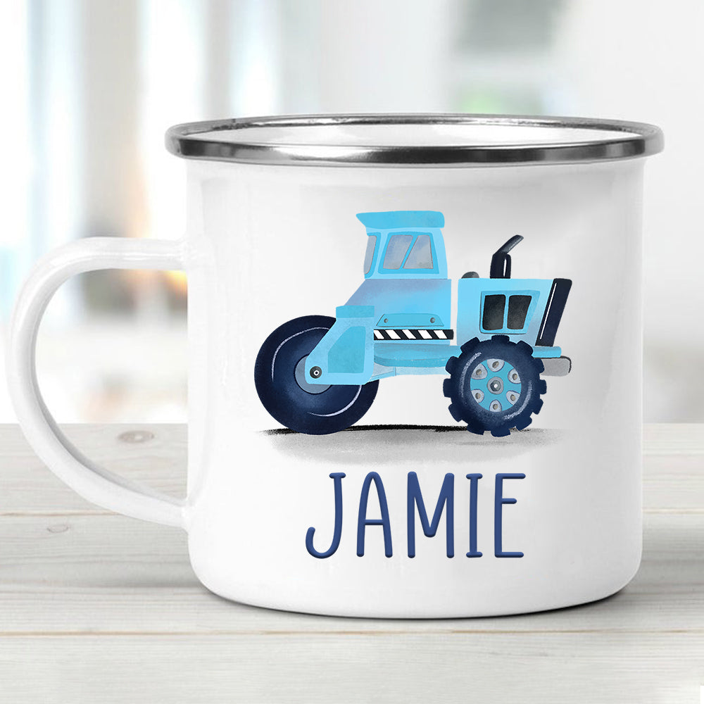 Custom Name Truck Children's Enamel Campfire Mug III