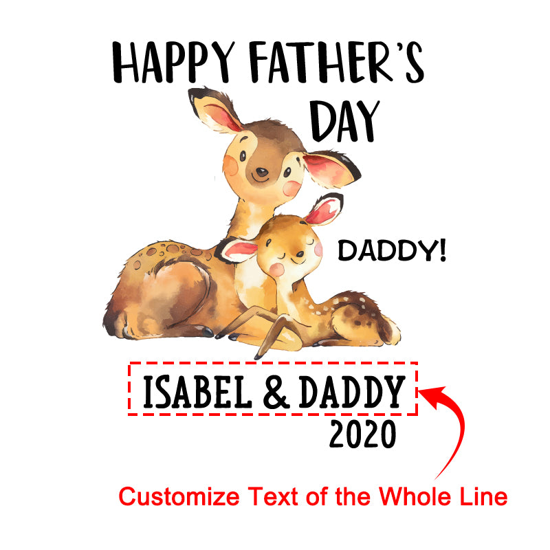 Custom Deer Father's Day Fleece Blankets / Baby Onesies / Daddy Shirts