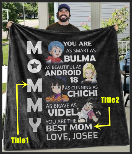 Custom Mom Blankets with Nickname & Kids' Names