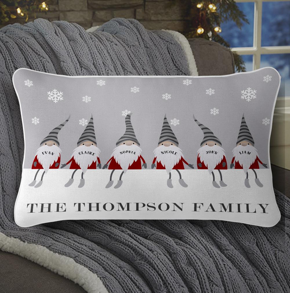 Personalized Christmas Gnomes Family Pillowcase With Name III