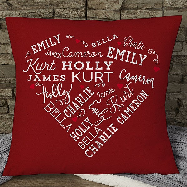 Close To Her Heart Personalized 15.7" Throw Pillow