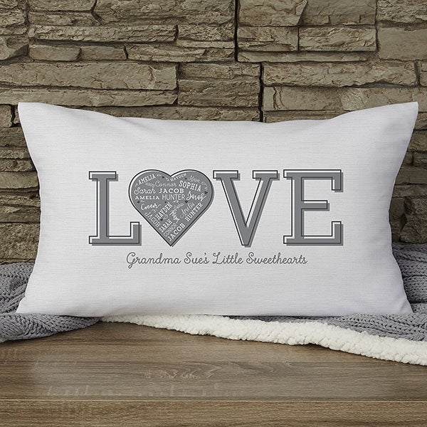 Close To Her Heart Personalized Lumbar Velvet Throw Pillow