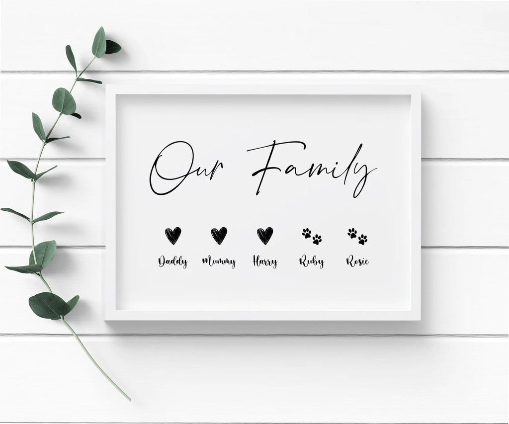 Personalized Family Canvas Art Set 05