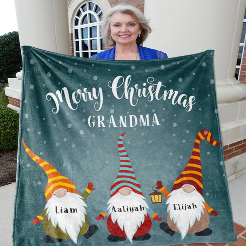 Custom CHRISTMAS BLANKET with Nickname & Kids Names