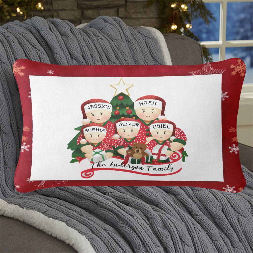 Personalized Christmas Snowman Family Pillowcase With Name I