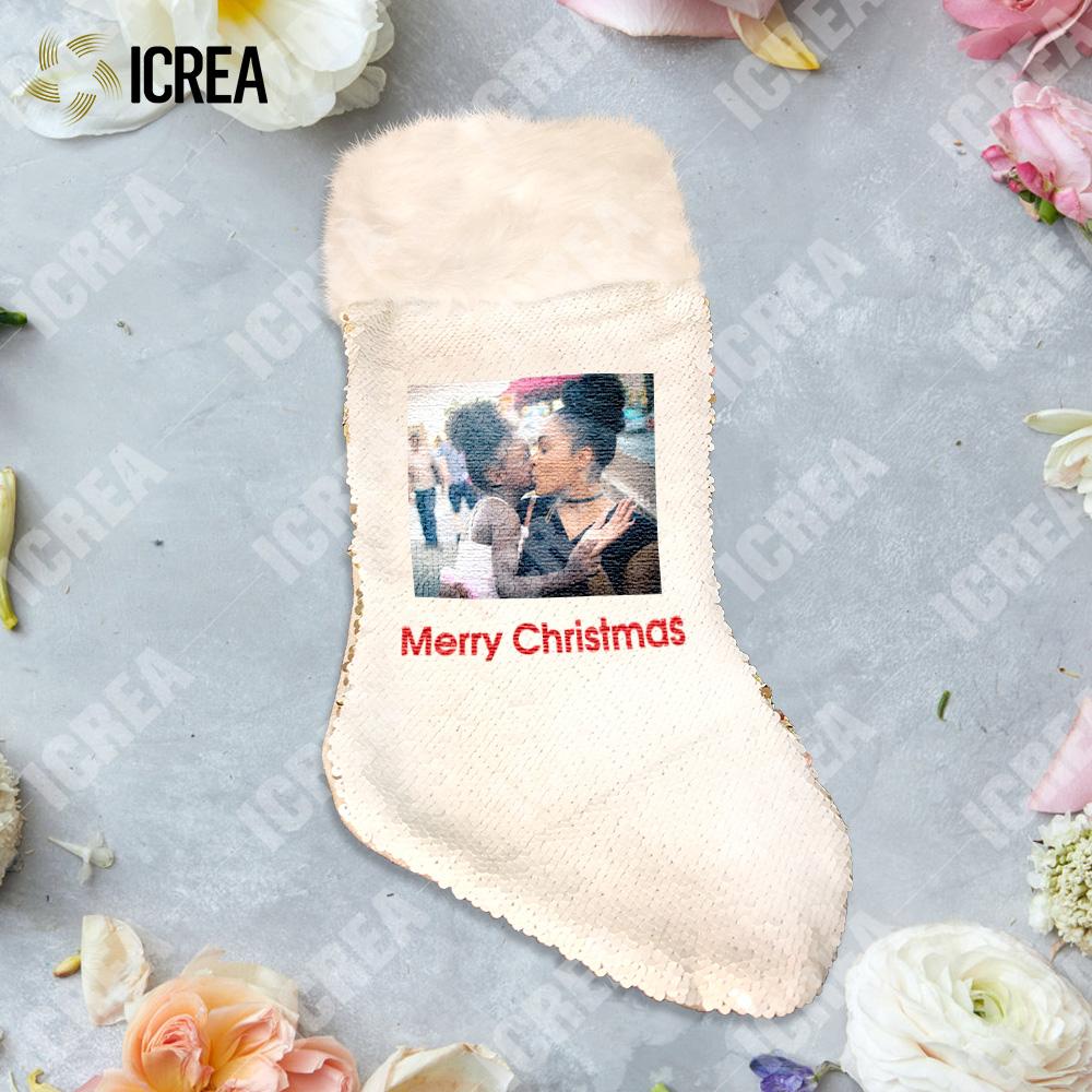 Personalized Sequins Christmas Stocking