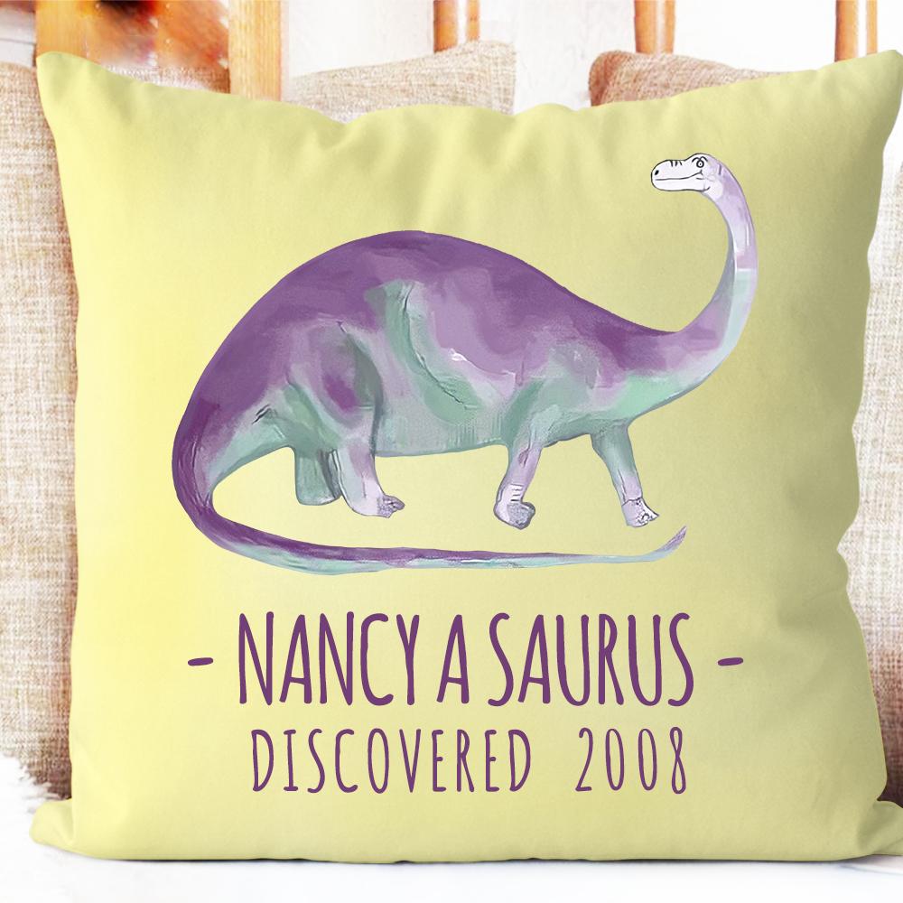 Personalized Dinosaur Name Pillowcase, Custom Dinosaur Kids Bedroom Decor II