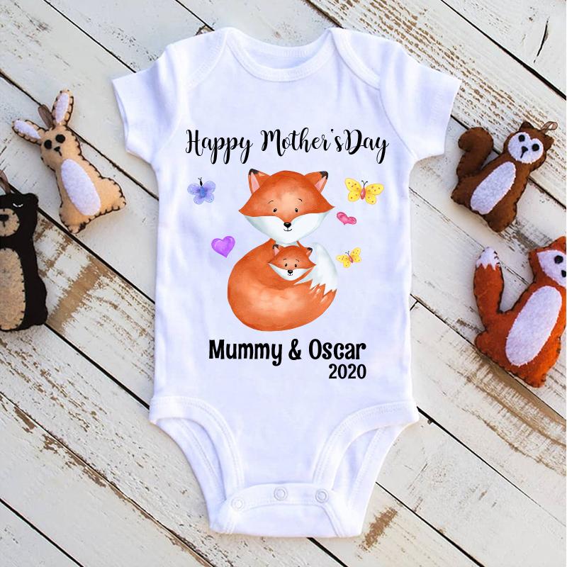 Custom Fox Mother's Day Cozy Plush Fleece Blankets