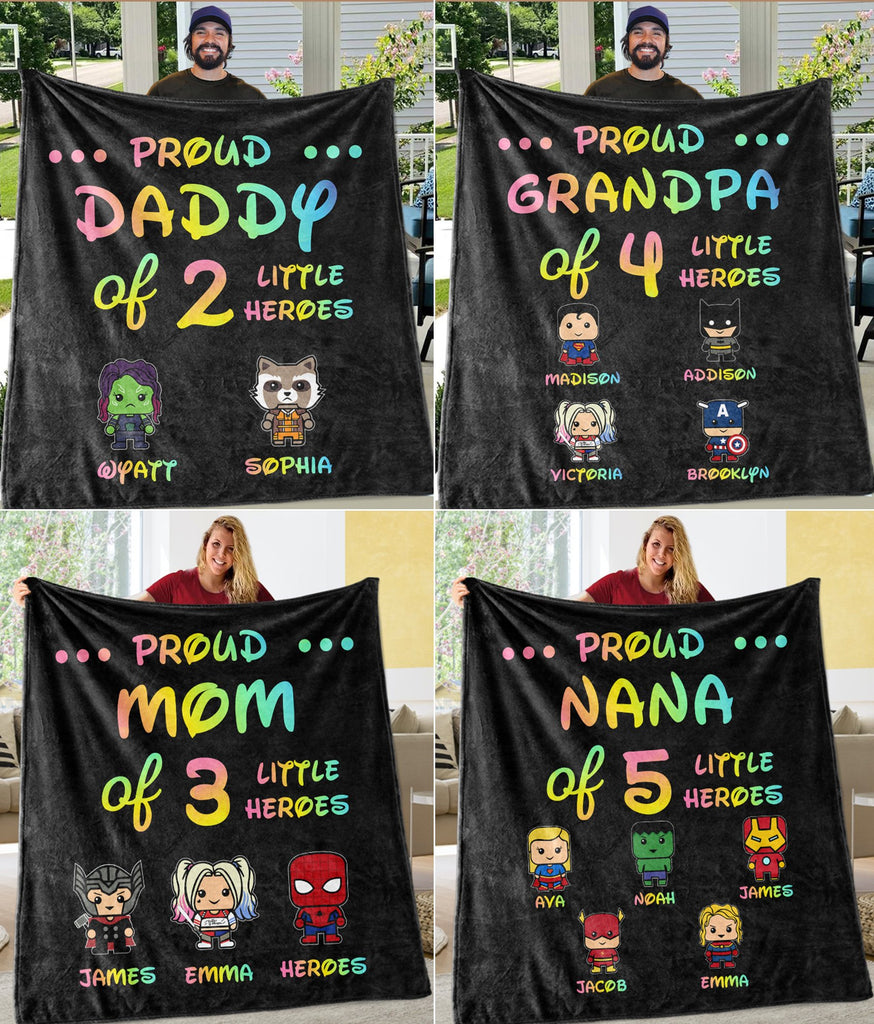 Custom CHRISTMAS BLANKET with Nickname & Kids Names