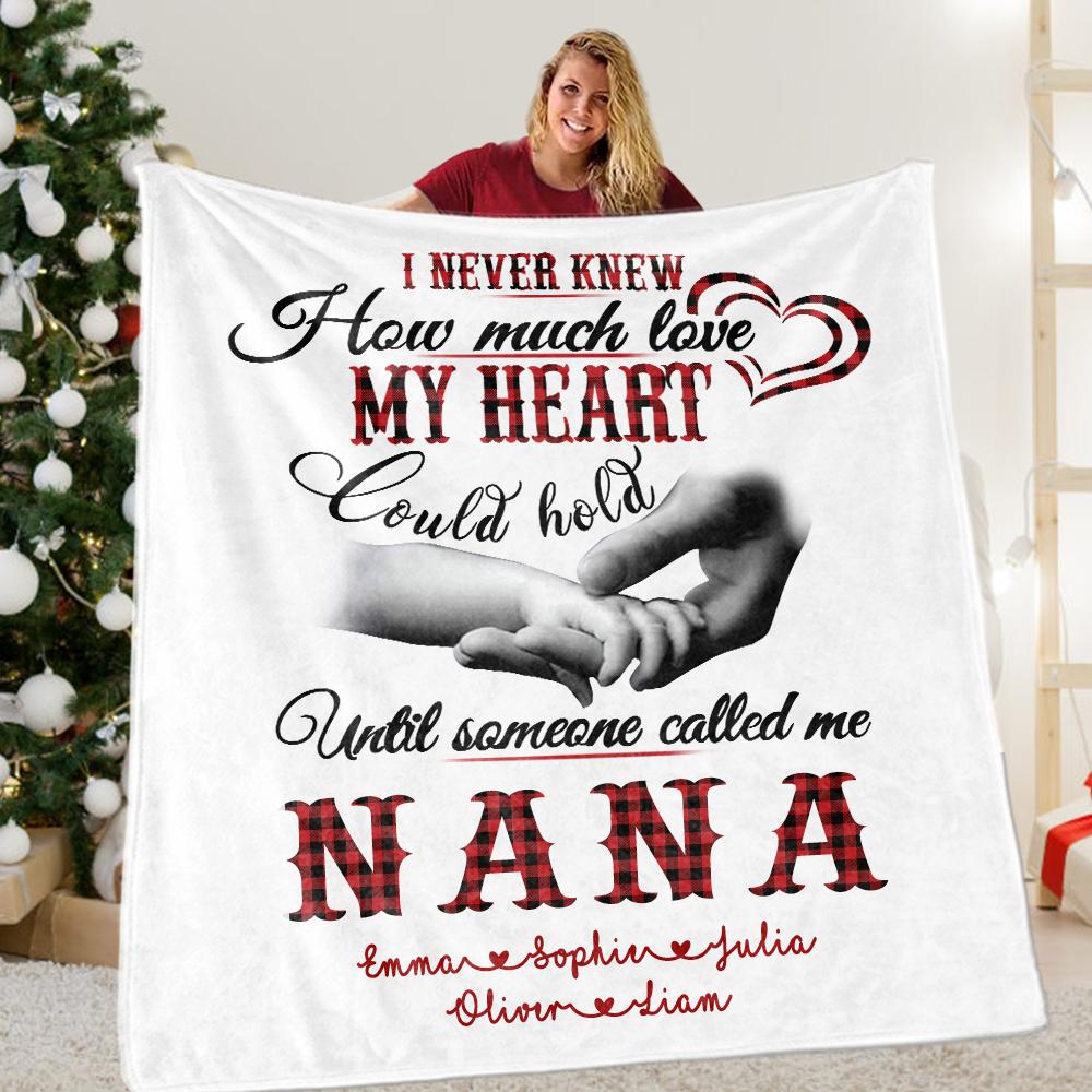 Customized Grandparent Blanket with Grandkids' Names