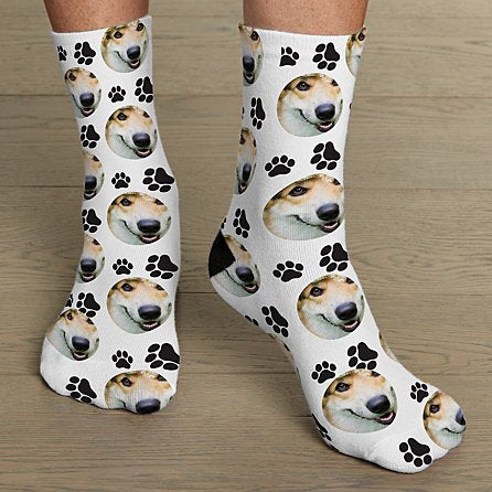 New Custom Christmas Socks With Your Pet's Face