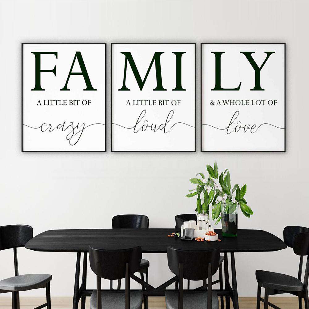 FAMILY Canvas Art Set I 05-3 Pieces