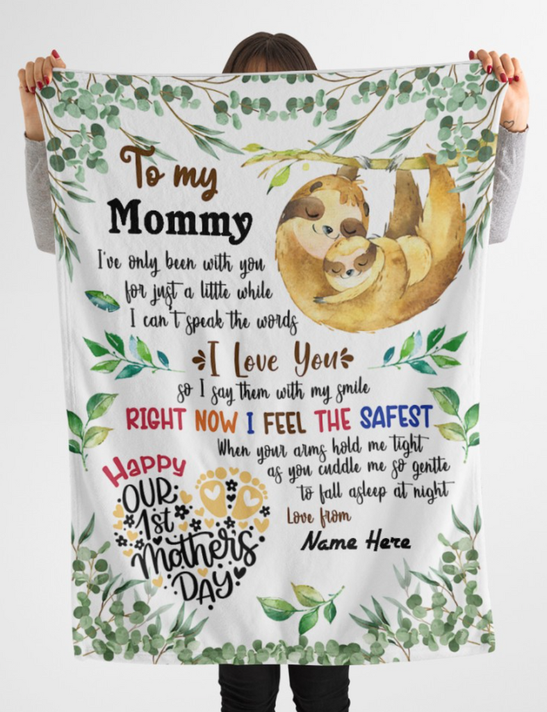 Personalized Elephant Blanket With Title and Name II08
