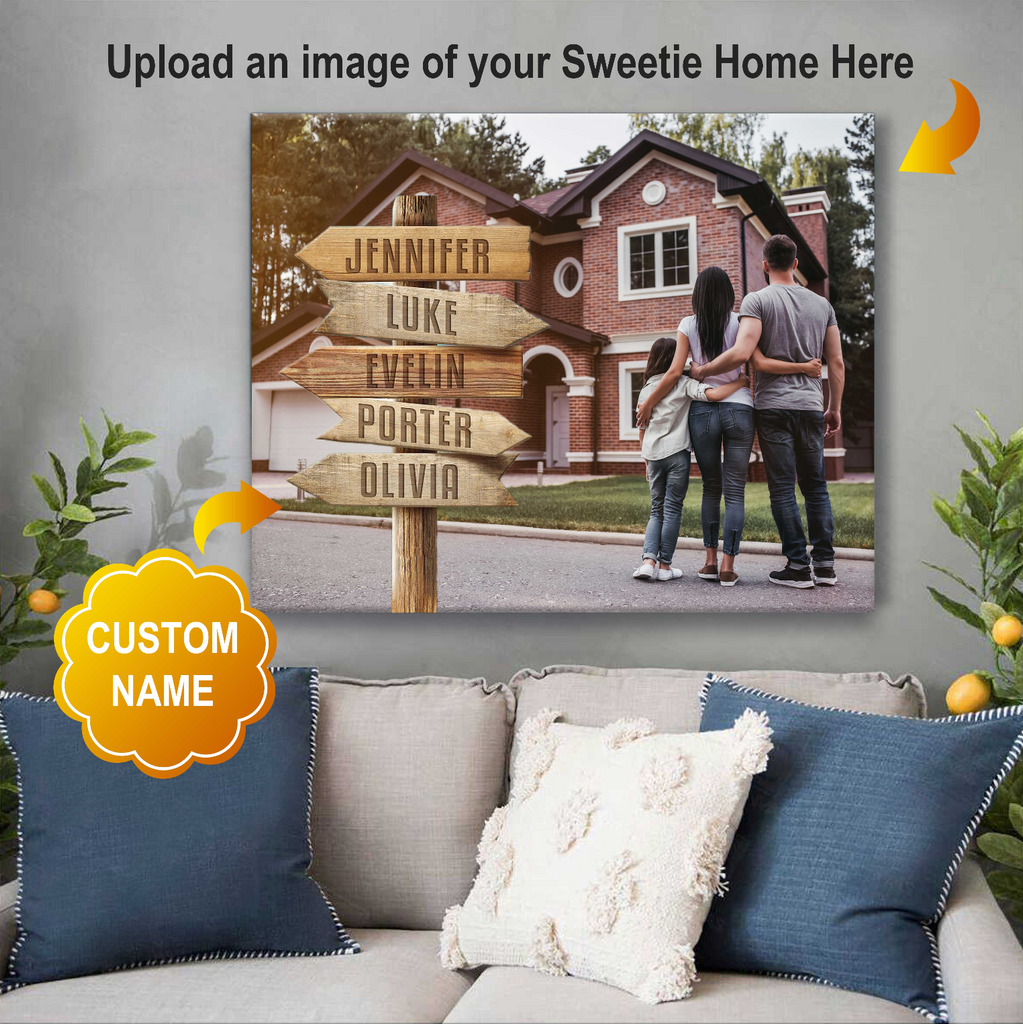 Personalized Sweetie Home Canvas