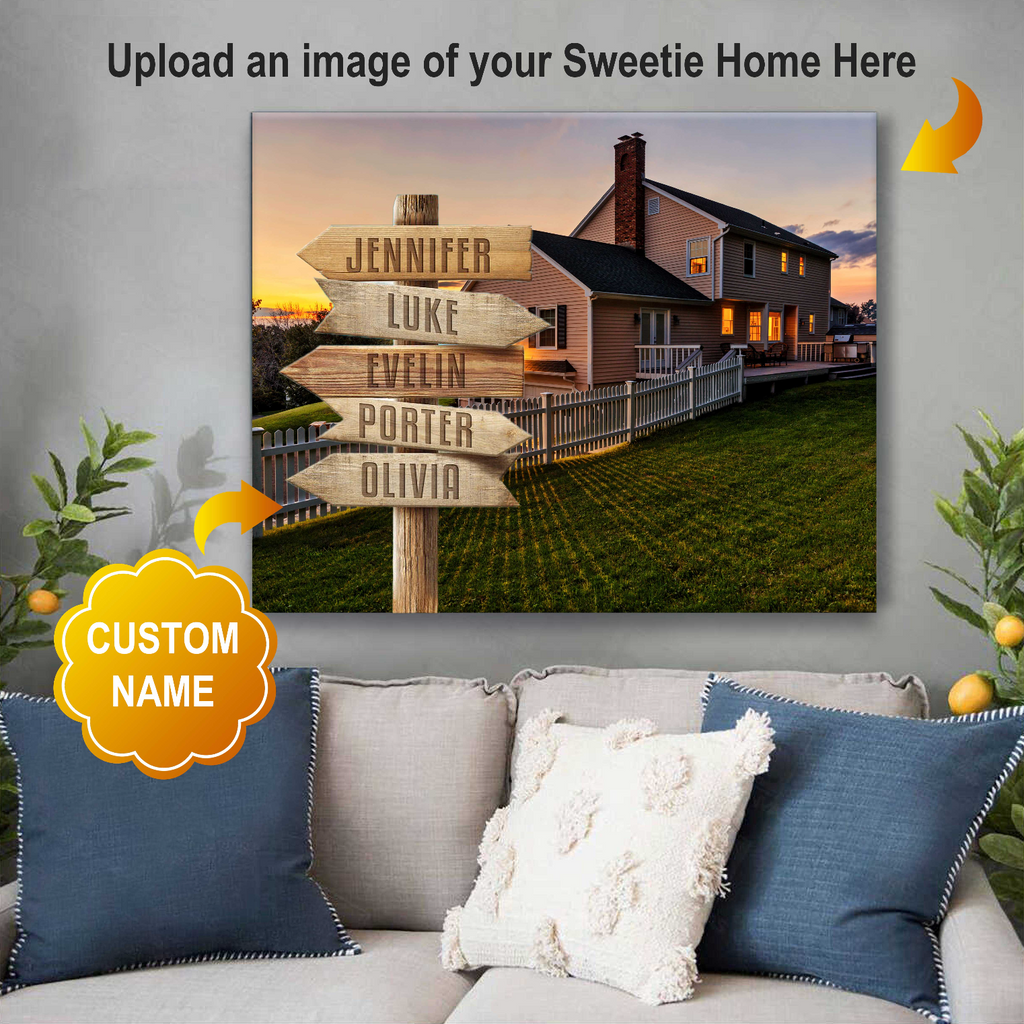 Personalized Sweetie Home Canvas